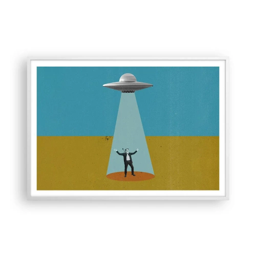 Poster in white frmae - Close Encounter - 100x70 cm