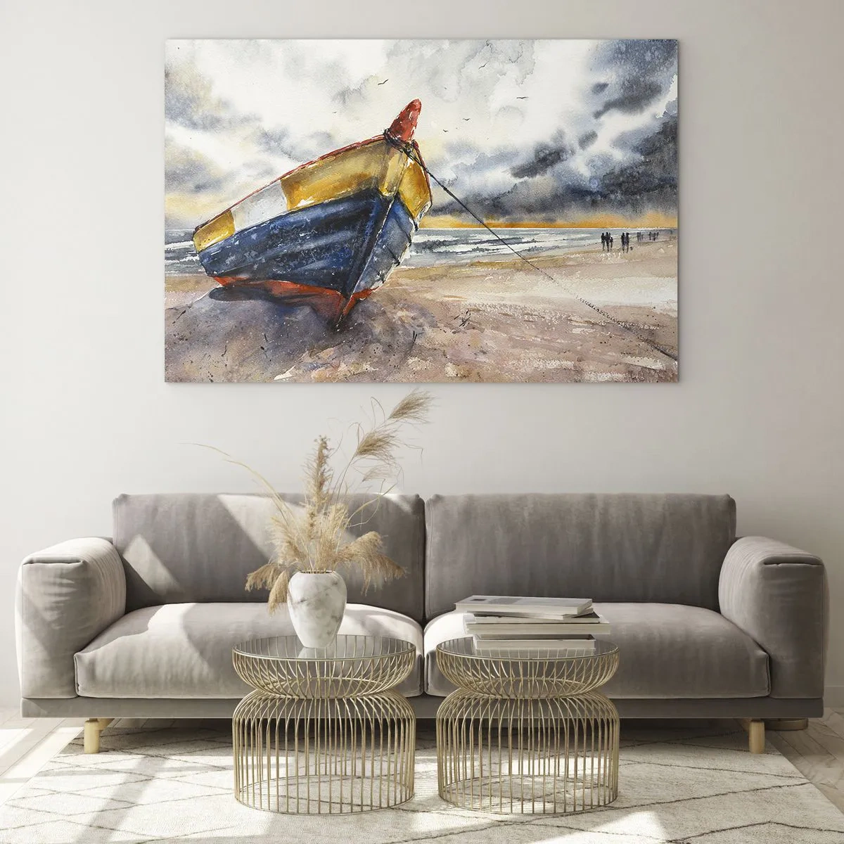 Glass picture - Rest On the Shore - 120x80 cm