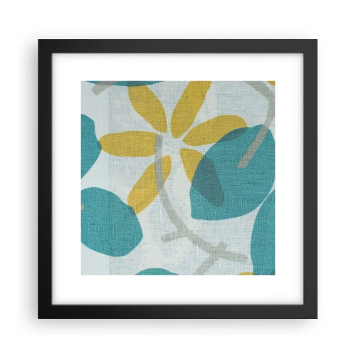 Poster in black frame - Among Azure Leaves - 30x30 cm