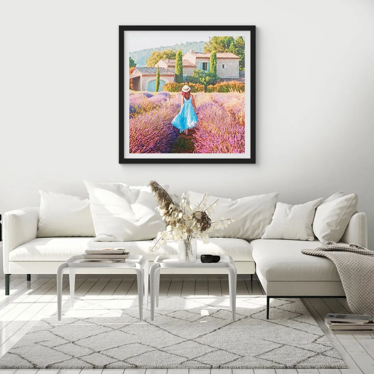 Poster in black frame - Lavender Girl - 40x40 cm