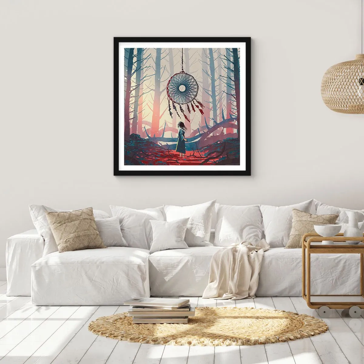 Poster in black frame - Mysterious Ritual of Life - 60x60 cm