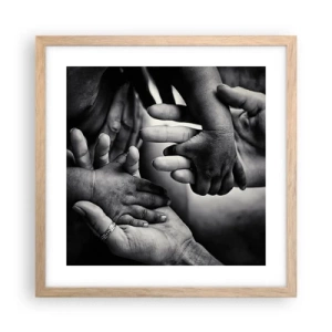 Poster in light oak frame - To be a Man - 40x40 cm