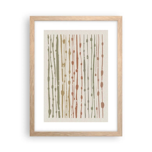 Poster in light oak frame - Musical Colour Notation - 30x40 cm