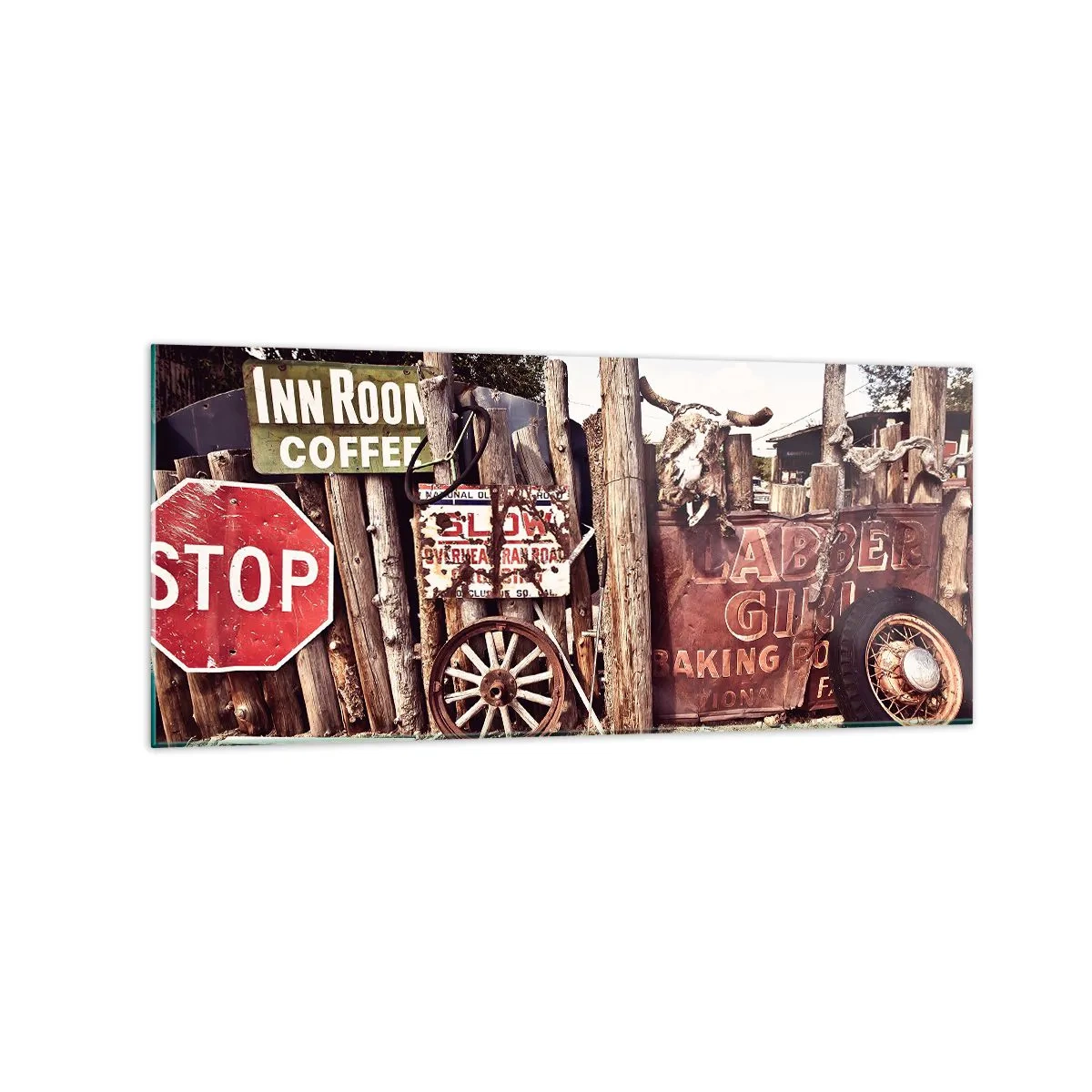 Glass picture - And the Time Stopped - 120x50 cm