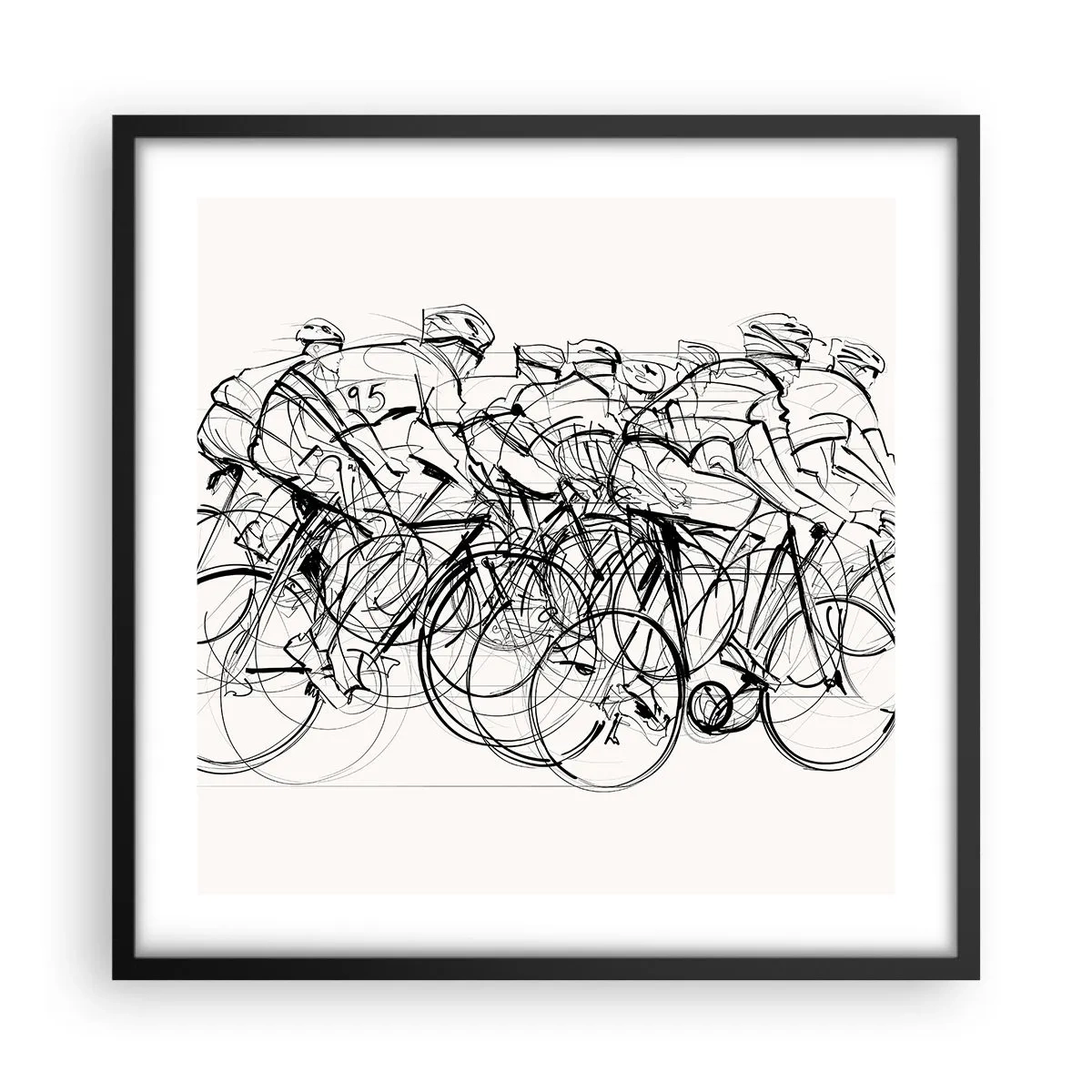 Poster in black frame - Together as a Team - 50x50 cm