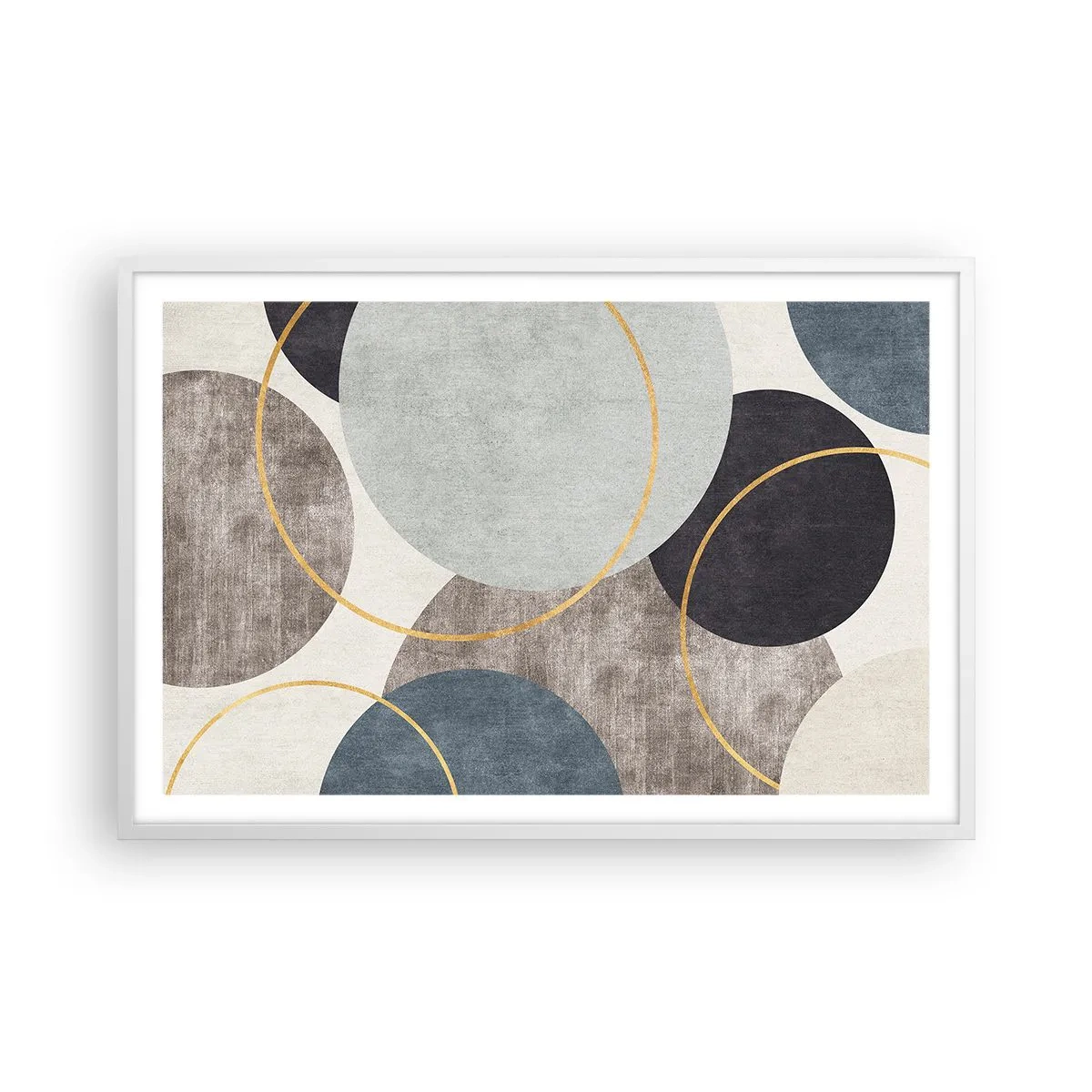 Poster in white frmae - Wheel after Wheel - 91x61 cm