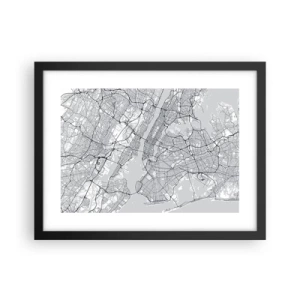 Poster in black frame - Anatomy of Metropolis - 40x30 cm