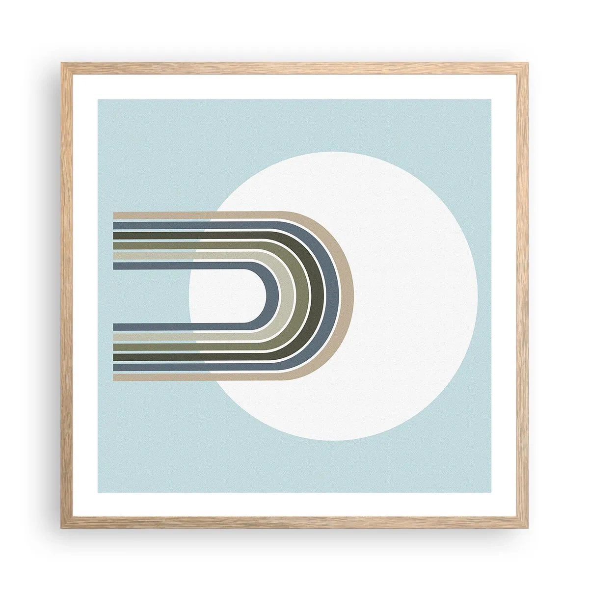 Poster in light oak frame - Irresistible Attraction - 60x60 cm