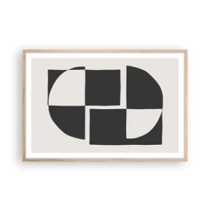 Poster in light oak frame - Antithesis-Synthesis - 91x61 cm