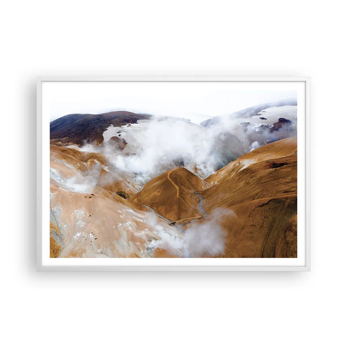 Poster in white frmae - Severe Beauty of Iceland - 100x70 cm