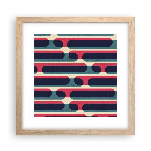 Poster in light oak frame - Inwards and Forwards - 30x30 cm