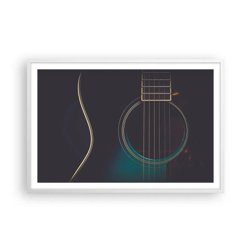 Poster in white frmae - A Moment Before It Sounds - 91x61 cm