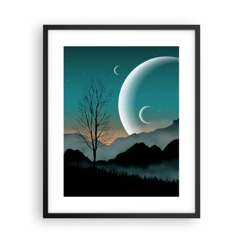 Poster in black frame - Carnival of a Starry Night - 40x50 cm