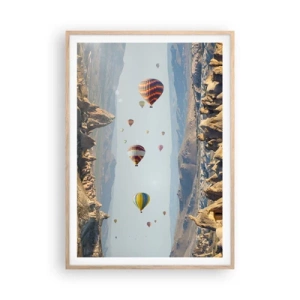 Poster in light oak frame - Here Everything Is Possible - 70x100 cm