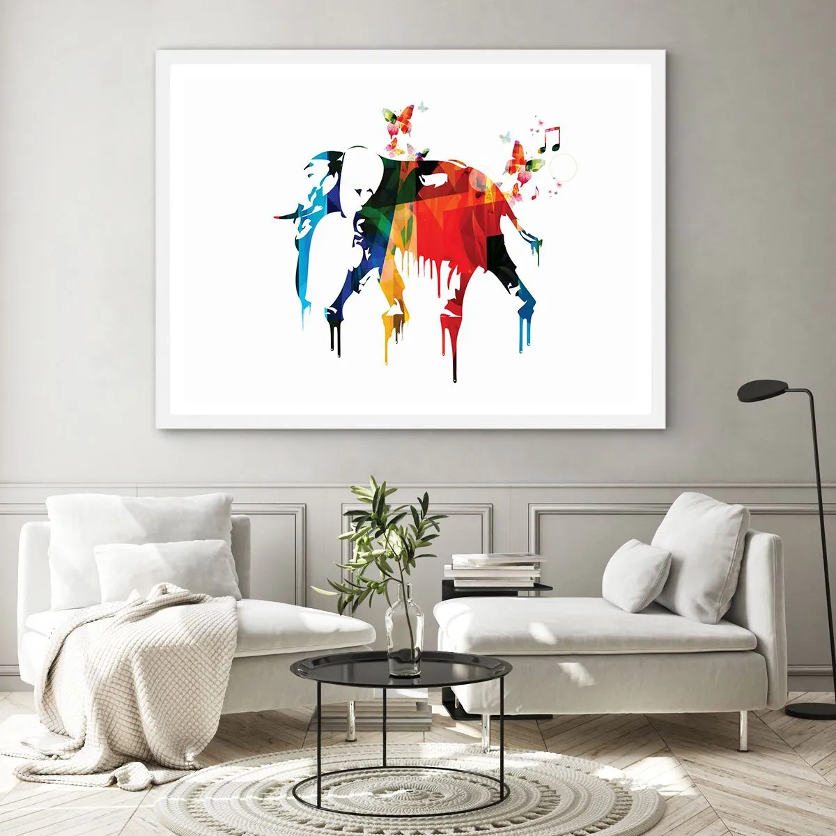 Poster in white frmae - Everyone Can Dance - 40x30 cm