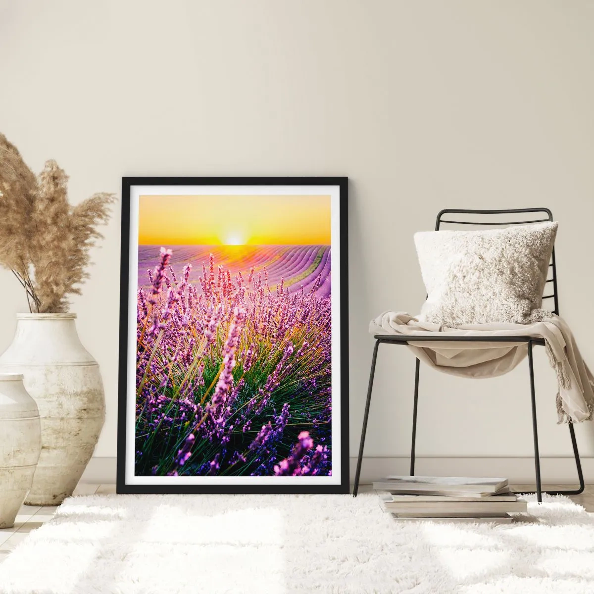 Poster in black frame - Fragrant Field - 61x91 cm