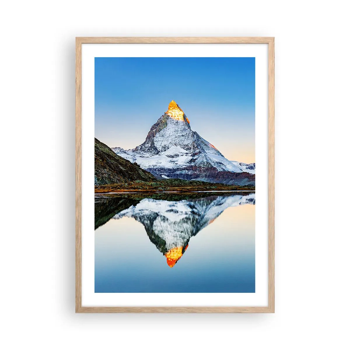 Poster in light oak frame - Two Worlds - 50x70 cm