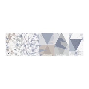 Photo Wallpaper Sample Standard Eco - In the Rhythm of a Triangle - Abstraction, Piece, Triangles - 100x30 cm