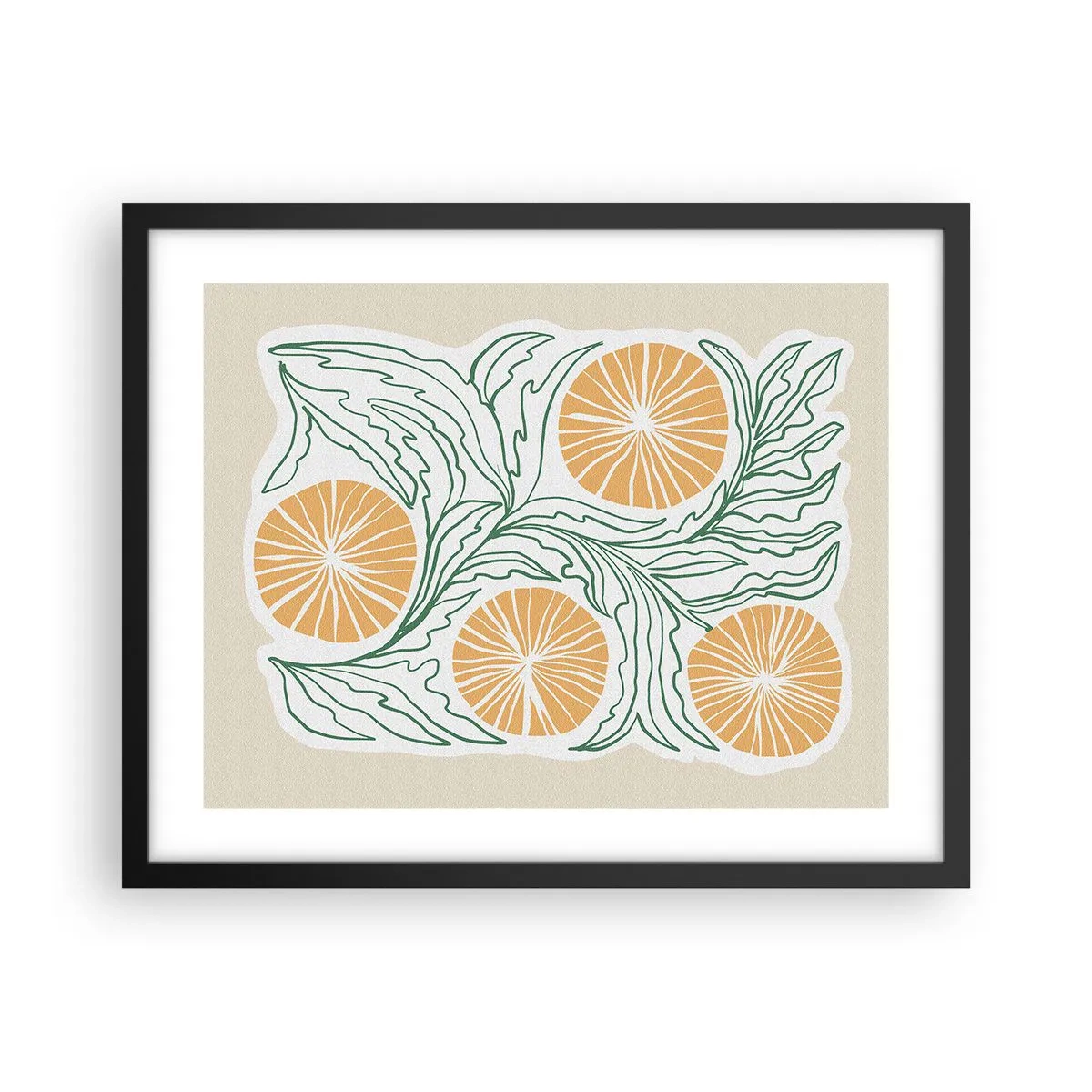 Poster in black frame - Ethnic with an Abstract Note - 50x40 cm