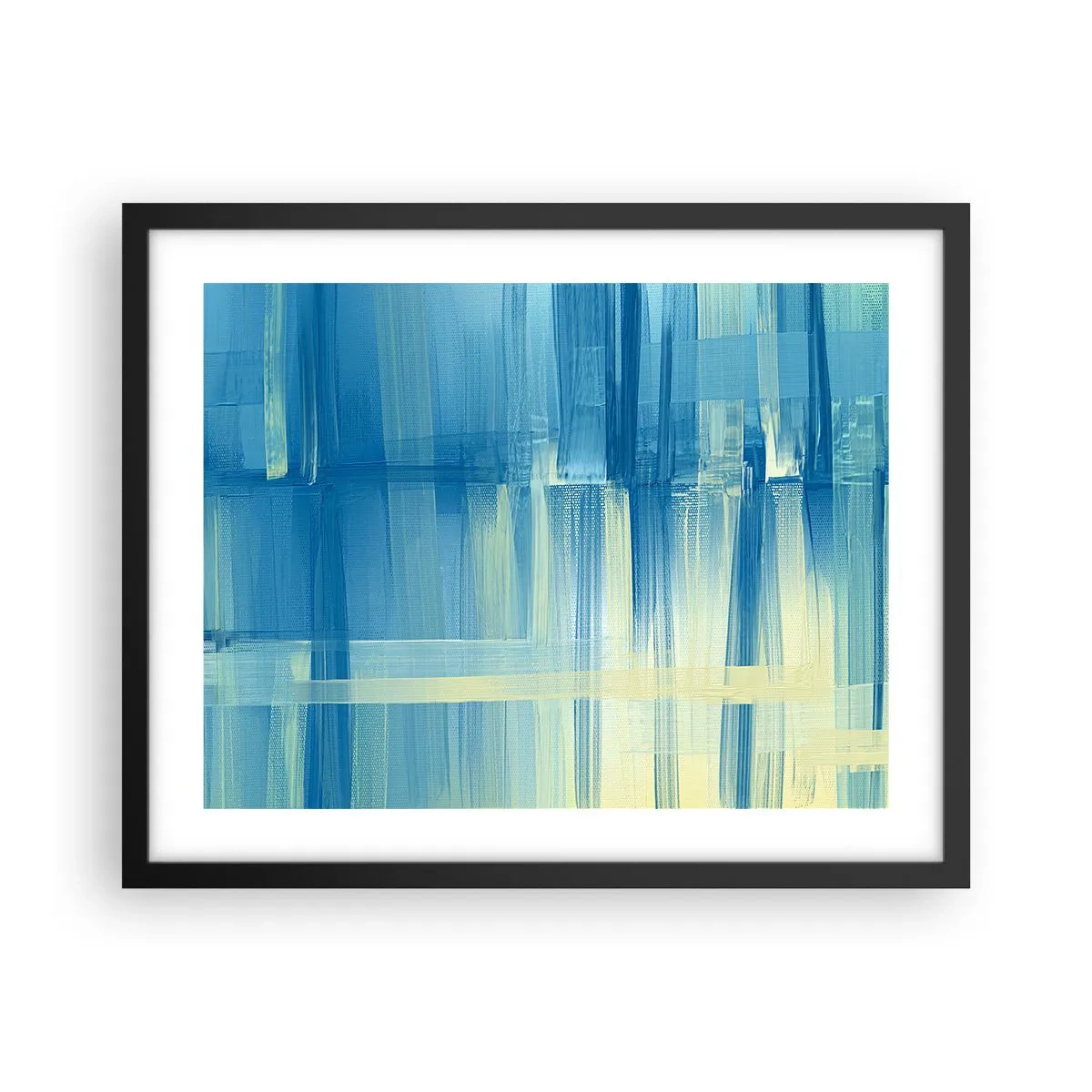 Poster in black frame - Composition In Turquoise - 50x40 cm