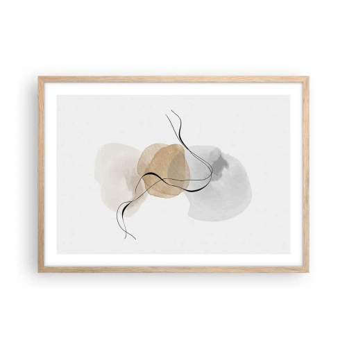 Poster in light oak frame - Air Beads - 70x50 cm