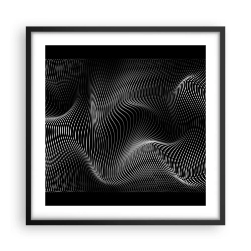 Poster in black frame - Dance of the Light in Space - 50x50 cm