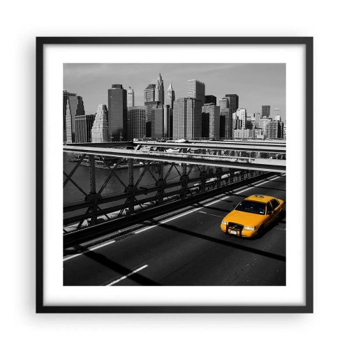 Poster in black frame - Colour of a Big City - 50x50 cm