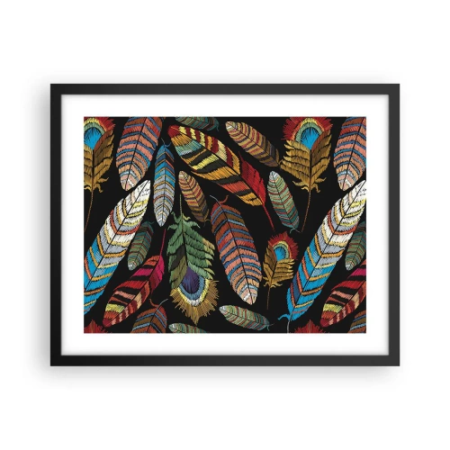Poster in black frame - Bird Carnival - 50x40 cm