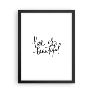 Poster in black frame - Read and Repeat - 30x40 cm