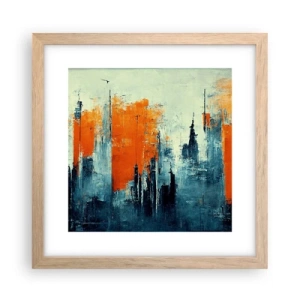 Poster in light oak frame - Modern Landscape - 30x30 cm