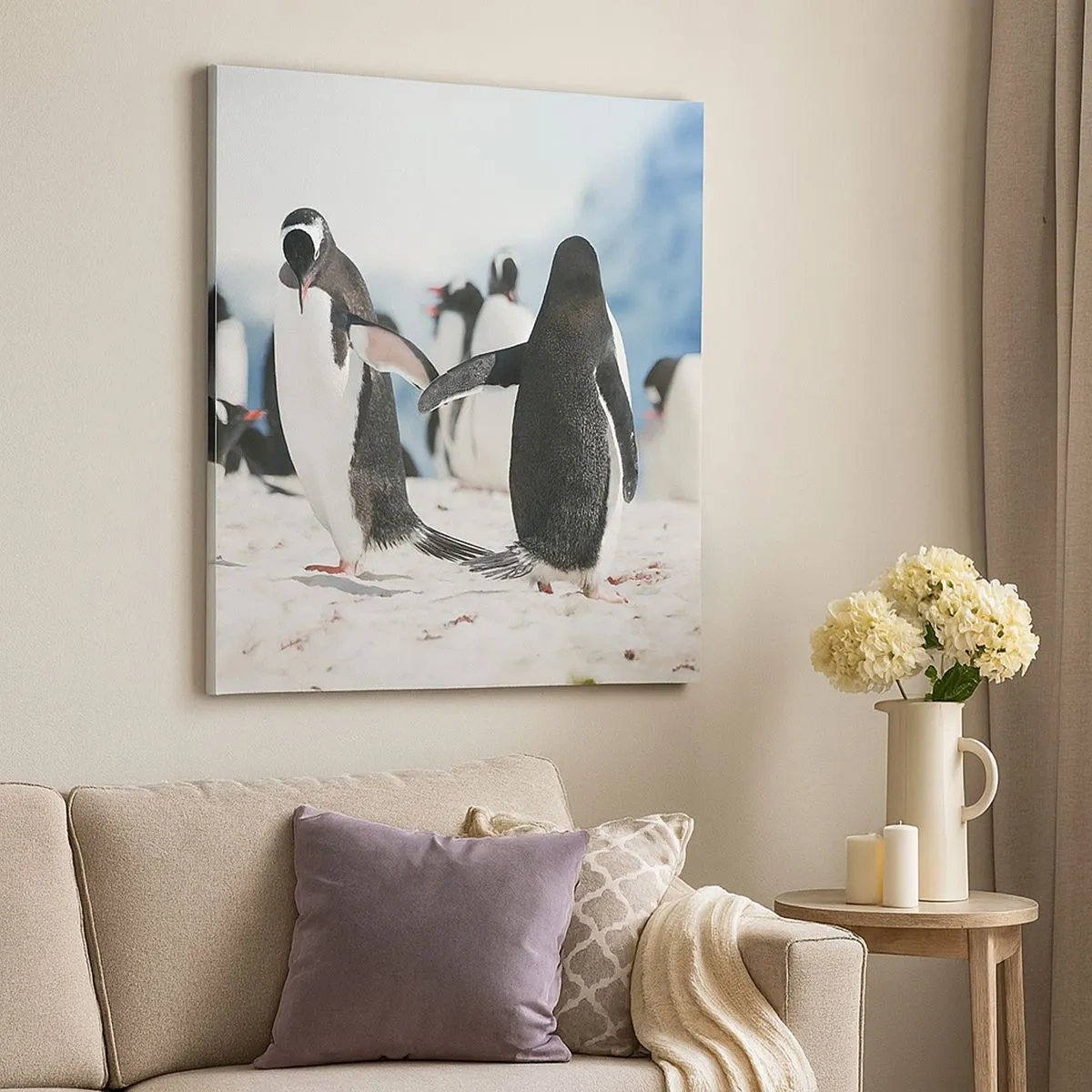 Canvas picture - Dance in the Snow - 30x30 cm