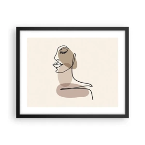 Poster in black frame - Certain Line of Beauty - 50x40 cm
