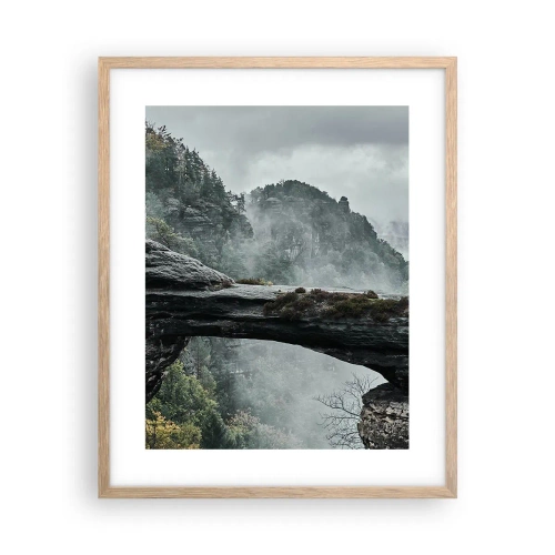 Poster in light oak frame - Adventure Is About to Start - 40x50 cm