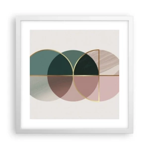 Poster in white frmae - Circle after Circle - 40x40 cm