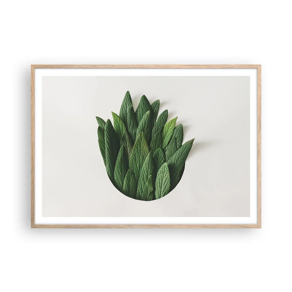 Poster in light oak frame - Untamed Curiosity - 100x70 cm