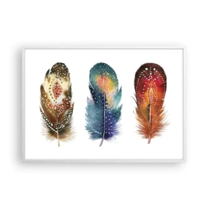 Poster in white frmae - Rituals, Customs, Secrets - 100x70 cm