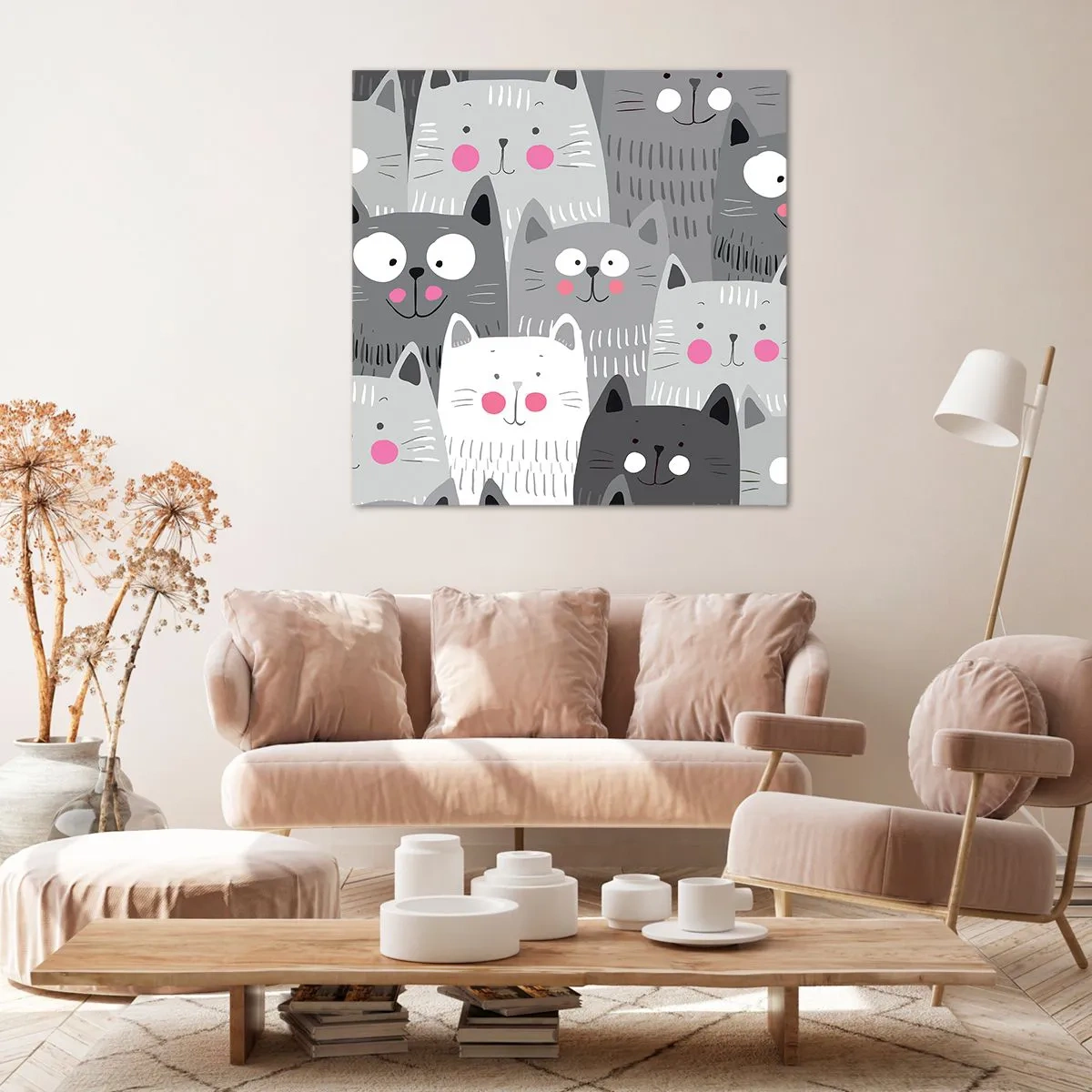 Canvas picture - Cat's World - 50x50 cm