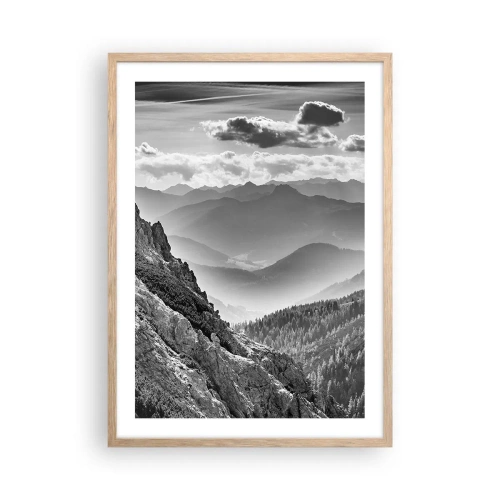 Poster in light oak frame - All the Way to the Horizon - 50x70 cm
