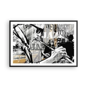 Poster in black frame - In the Rhythm of New York - 91x61 cm