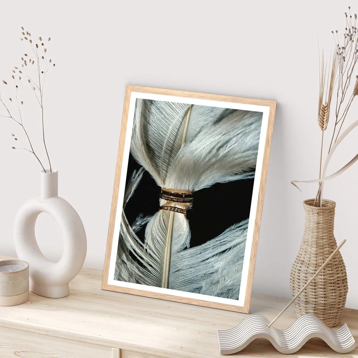 Poster in light oak frame - …and I won't Leave You… - 50x70 cm