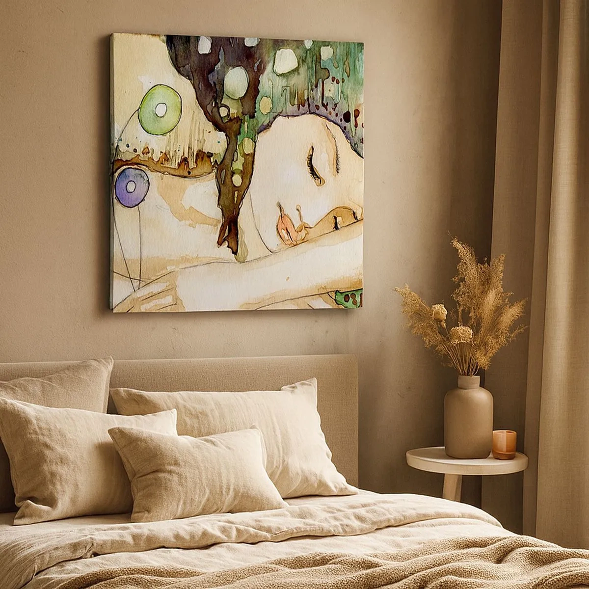 Canvas picture - Emerald and Violet Dream - 30x30 cm