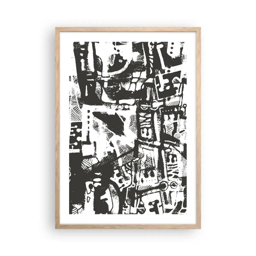 Poster in light oak frame - Order or Chaos? - 50x70 cm