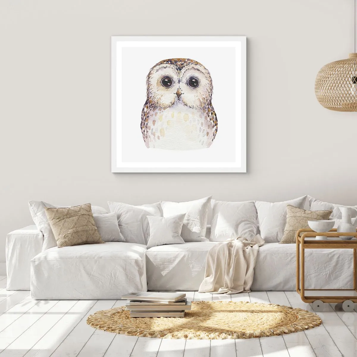 Poster in white frmae - Look Me in the Eyes - 60x60 cm