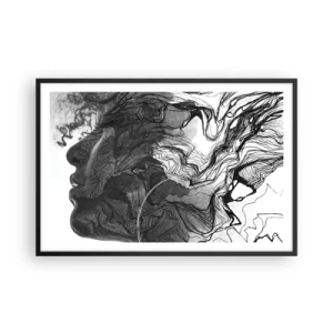 Poster in black frame - Wrapped up in Dreams - 91x61 cm