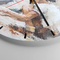 Clock face with lines