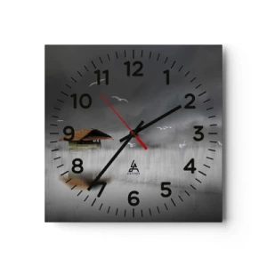 Wall clock - Clock on glass - Shelter from the Rain - 40x40 cm