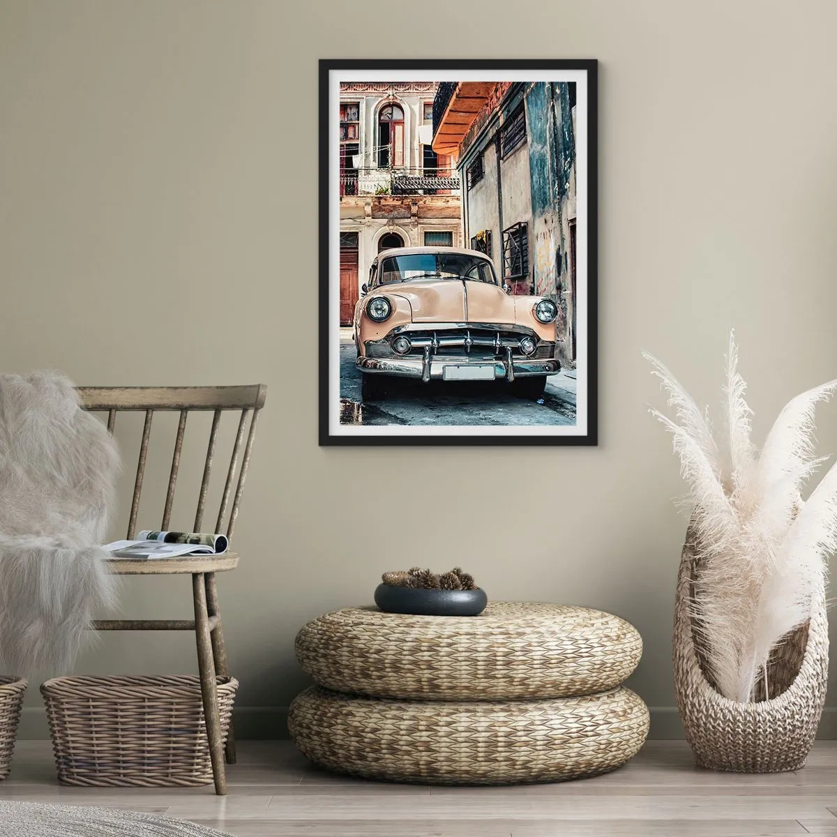 Poster in black frame - Siesta in Havana - 30x40 cm