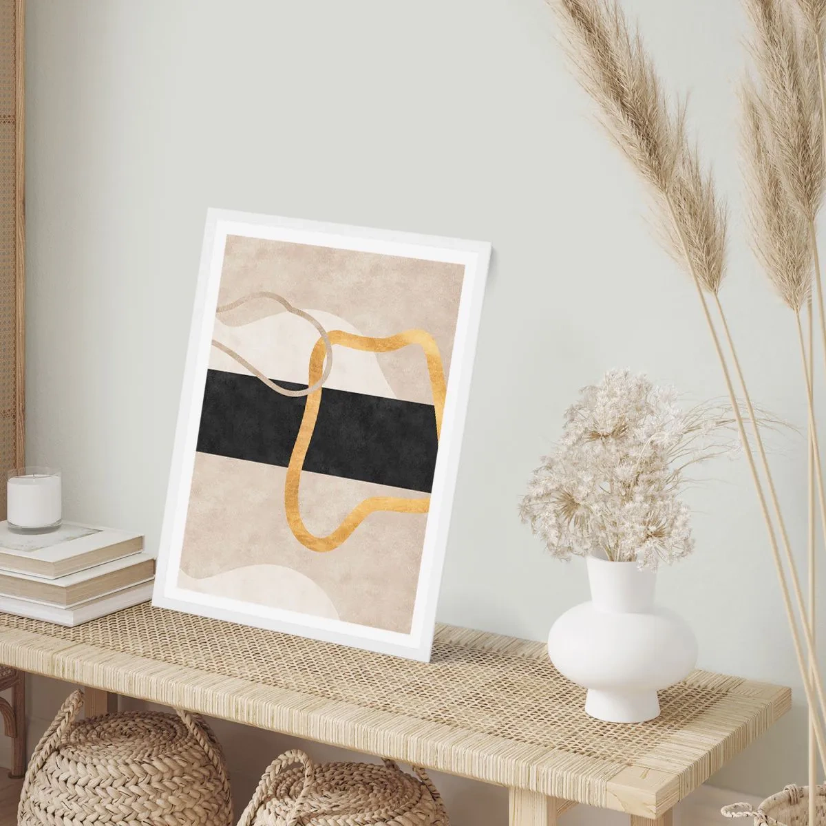 Poster in white frmae - Shapes in Loops - 30x40 cm