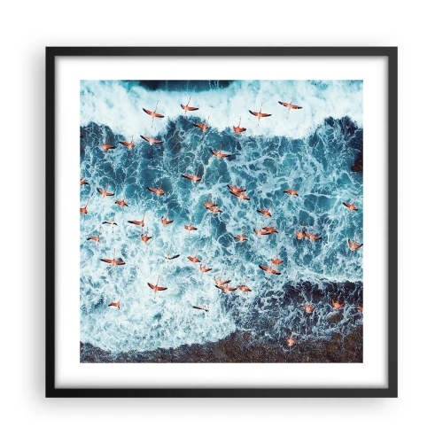 Poster in black frame - Seaside Parade - 50x50 cm