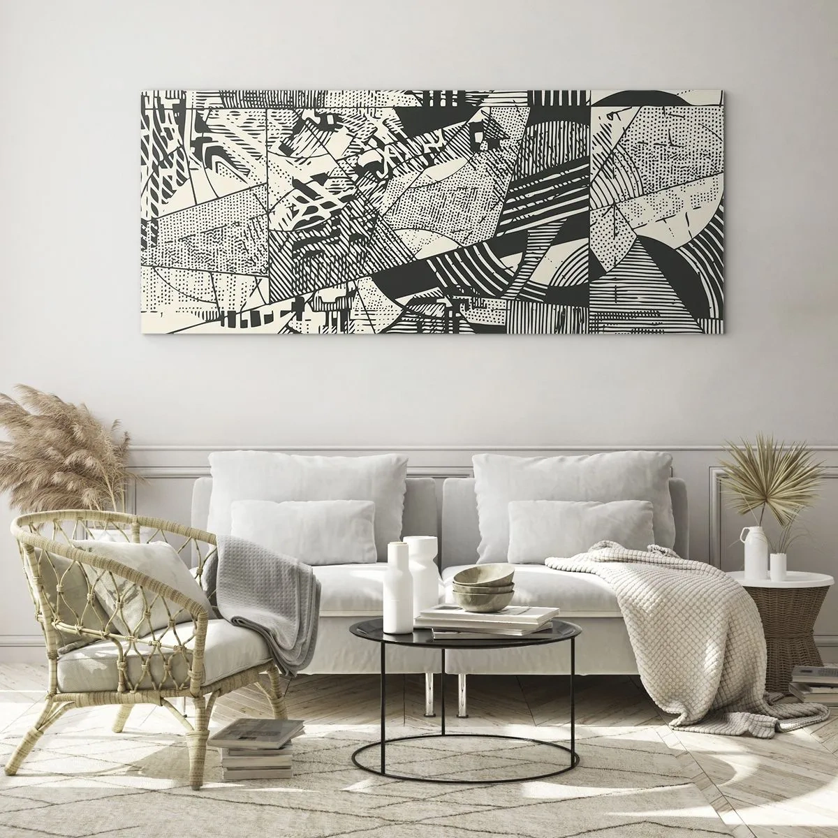 Glass picture - Dynamics of Contemporaneity - 90x30 cm